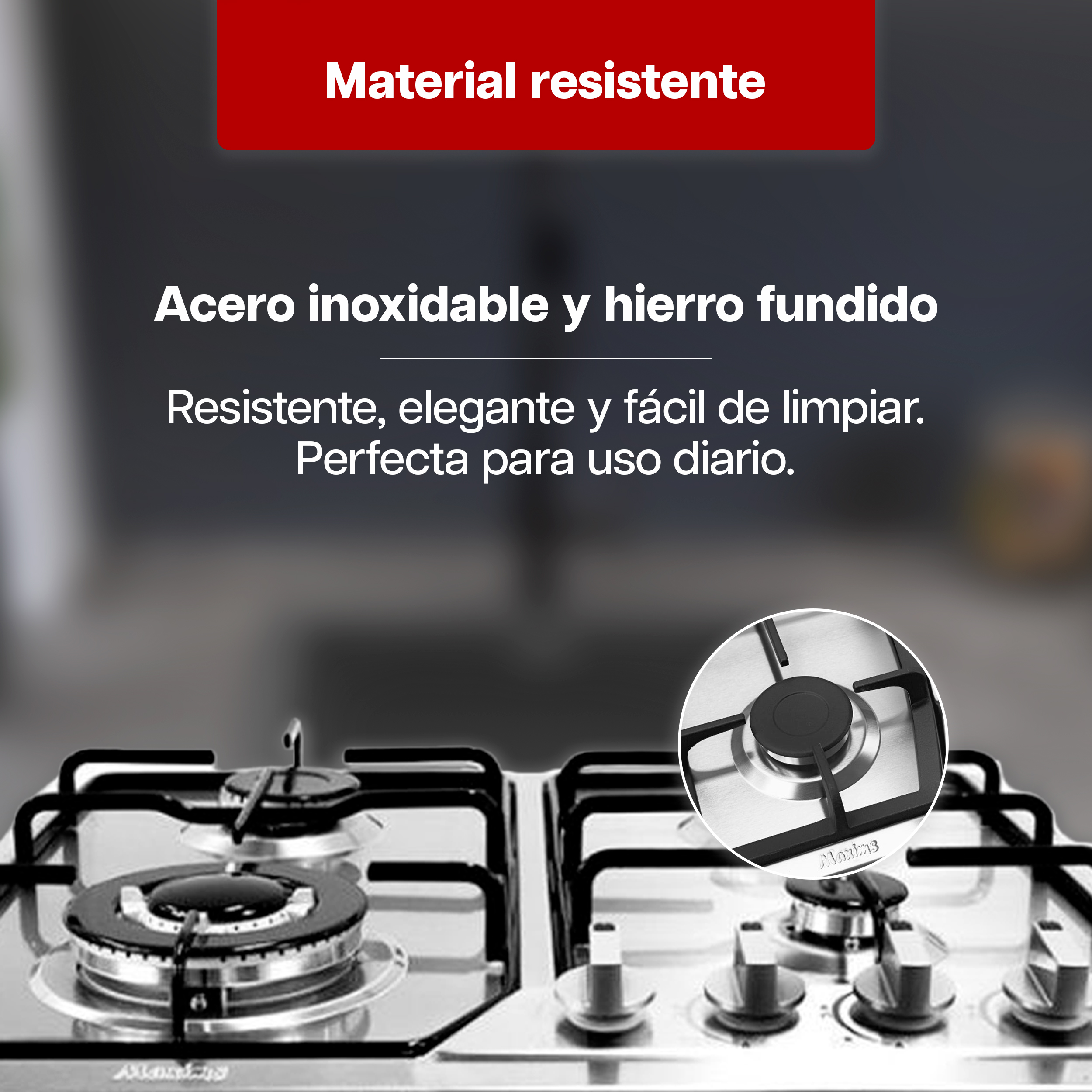 Foto 5 pulgar | Combo Campana y Parrilla Empotrables Maxims Dúo Steel Acero Inoxidable 60cm