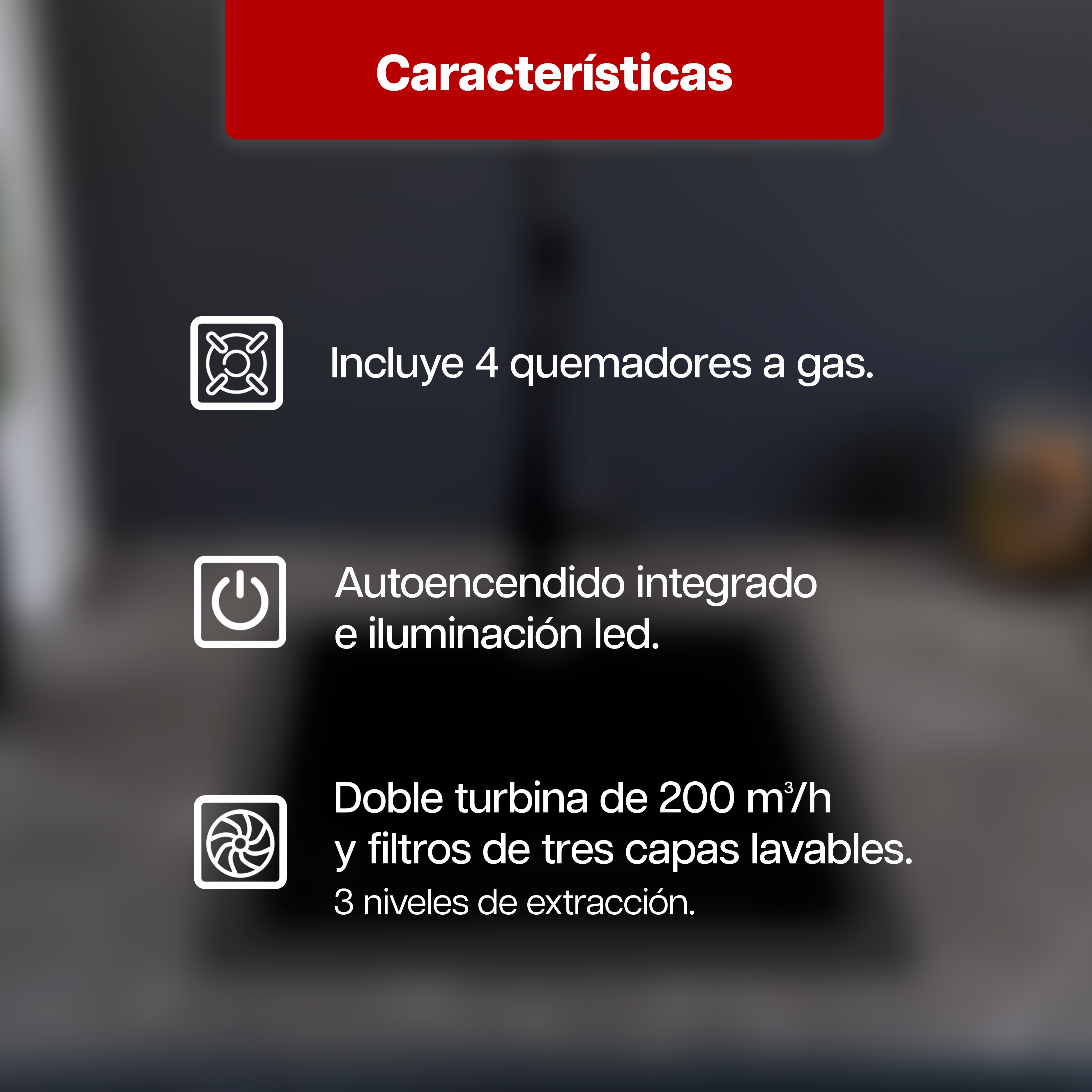 Foto 6 pulgar | Combo Campana y Parrilla Empotrables Maxims Dúo Steel Acero Inoxidable 60cm