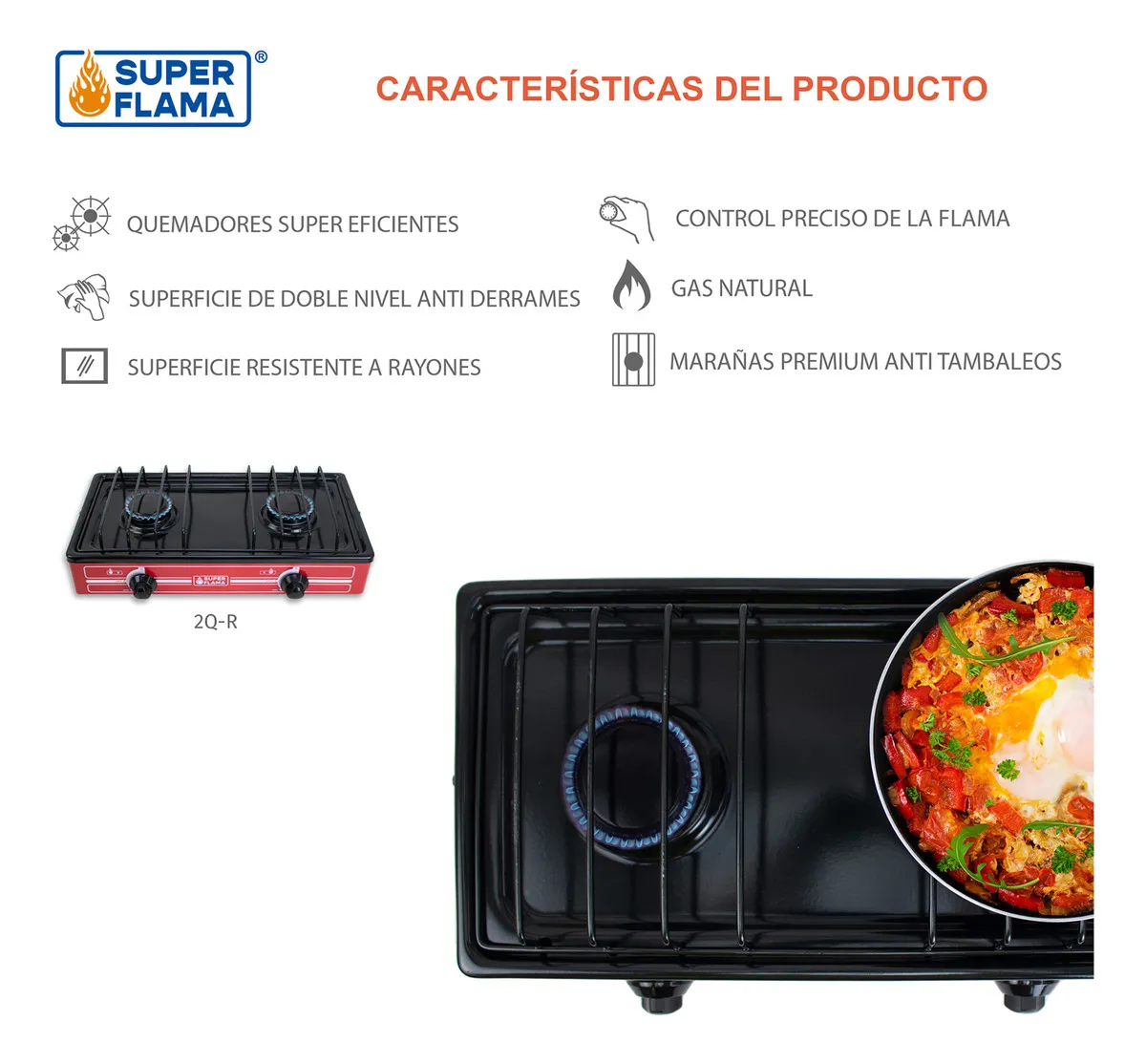 Foto 3 pulgar | Combo Parrilla de Gas LP de 2 Quemadores con Tanque de Gas 10 Kg y Kit de Instalación Super Flama