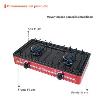 Foto 5 | Combo Parrilla de Gas LP de 2 Quemadores con Tanque de Gas 10 Kg y Kit de Instalación Super Flama
