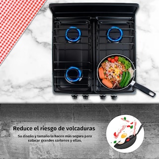 Foto 3 | Combo Super Flama Parrilla de Gas LP de 4 Quemadores con Tanque de Gas 10 kg y Kit de Instalación