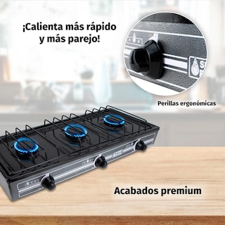 Foto 4 | Combo Super Flama Parrilla de Gas Lp de 3 Quemadores con Tanque de Gas 10 kg y Kit de Instalación