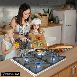Foto 2 | Estufa De Gas K&h Con 4 Quemadores, 60 Cm, Acero Inoxidable, Hierro Fundido - Venta Internacional.