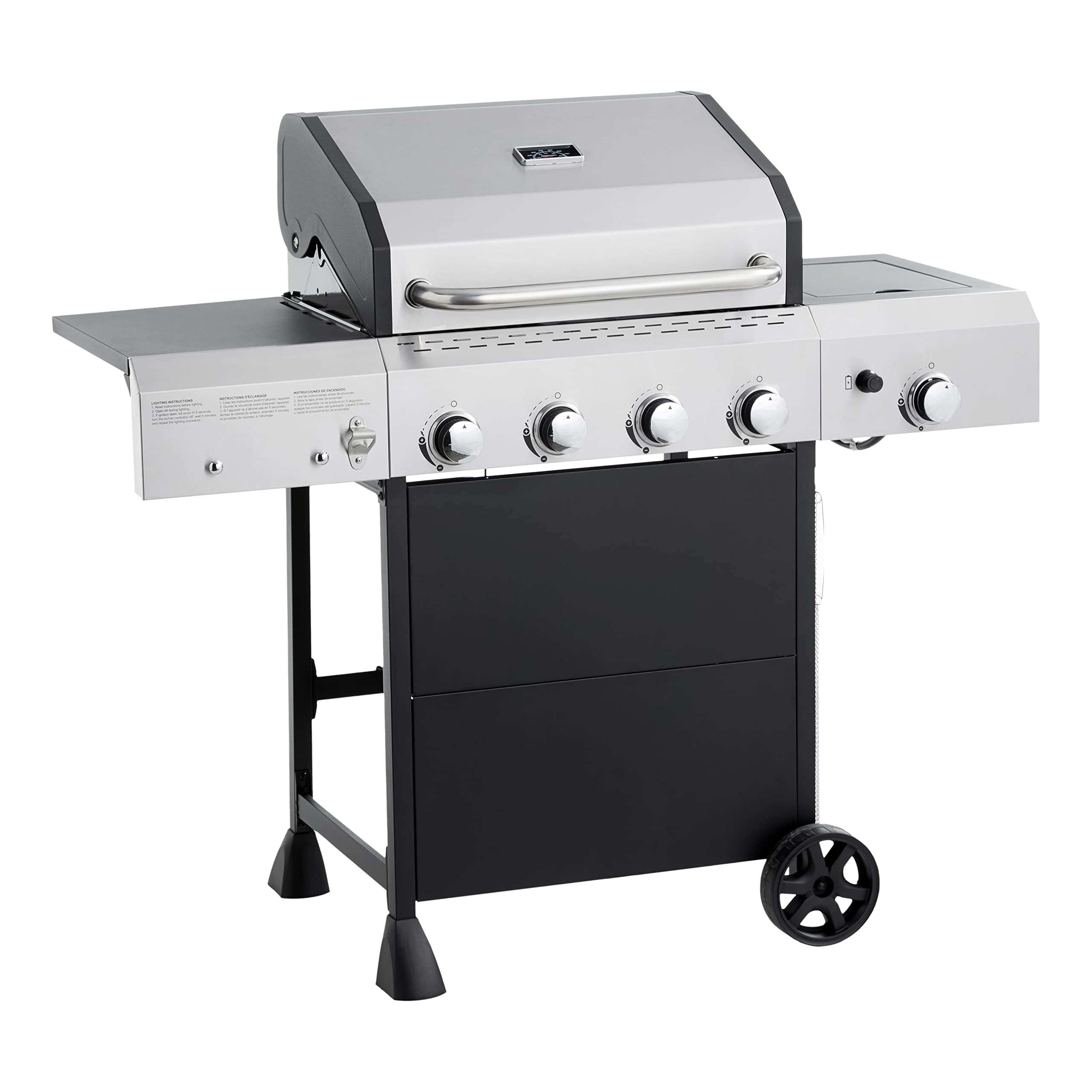 Parrilla De Gas Amazon Basics, Independiente, 4 Quemadores, 52.000 Btu - Venta Internacional.