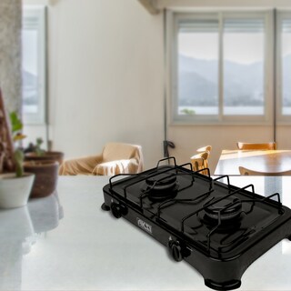 Foto 4 | Parrilla Estufa De Mesa Aksi 2 Quemadores Negro