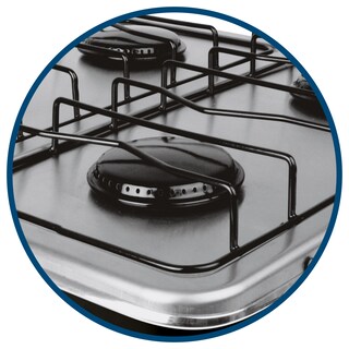Foto 3 | Parrilla Estufa De Mesa Aksi 4 Quemadores Negro Acero Inoxidable