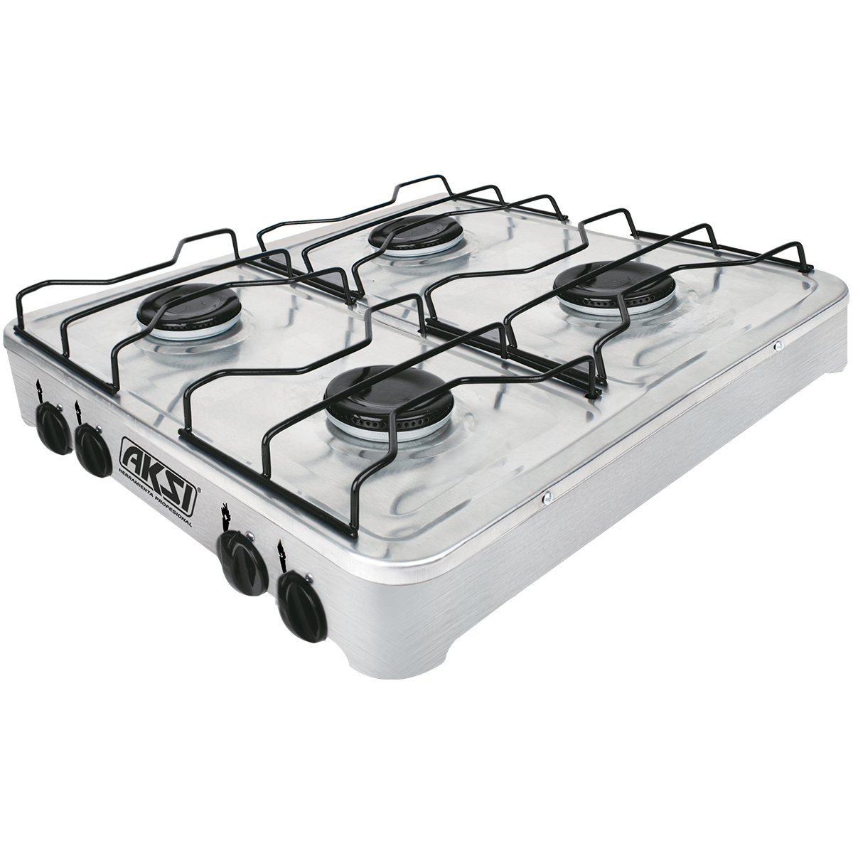 Foto 1 | Parrilla Estufa De Mesa Aksi 4 Quemadores Acero Inoxidable