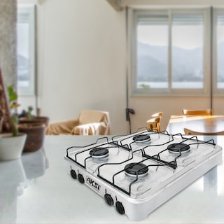 Foto 4 | Parrilla Estufa De Mesa Aksi 4 Quemadores Acero Inoxidable
