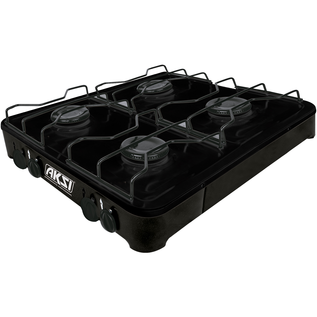 Foto 1 | Parrilla Estufa De Mesa Aksi 4 Quemadores Negro