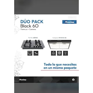 Foto 5 | Parrilla de Gas con 4 Quemadores Maxims y Campana 60 cm