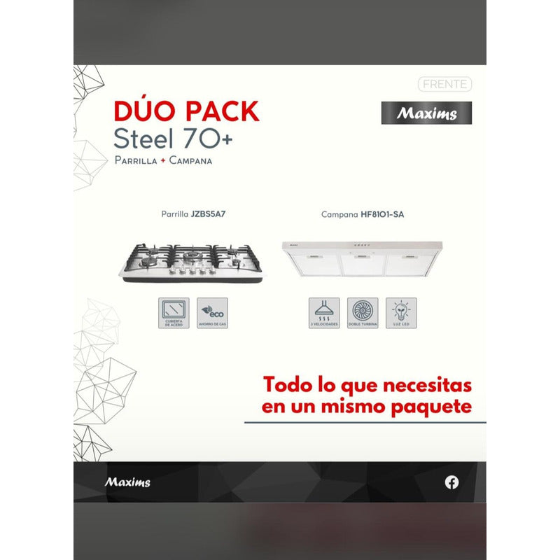 Foto 4 | Parrilla de Gas con 5 Quemadores Maxims y Campana de Acero Inoxidable