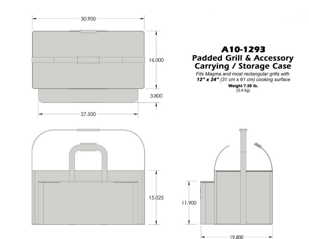 Foto 3 pulgar | Estuche De Transporte/almacenamiento Magma A10-1293 Para Rectangular G De 12 X 24 Pulgadas - Venta Internacional.