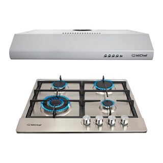 Foto 1 | Combo Rotini Parrilla Scappi 60 Cm Empotrable De Acero Inoxidable Campana De Pared Aria G-60 Cm