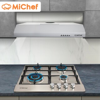 Foto 2 | Combo Rotini Parrilla Scappi 60 Cm Empotrable De Acero Inoxidable Campana De Pared Aria G-60 Cm