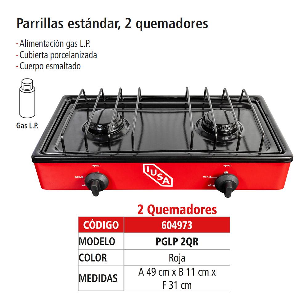 Foto 6 pulgar | Parrilla De Gas Con 2 Quemadores Iusa Rojo  Reacondicionado