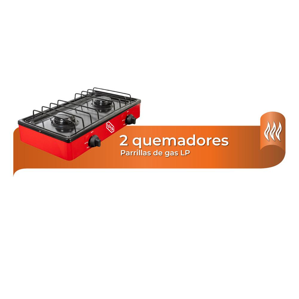 Foto 8 pulgar | Parrilla De Gas Con 2 Quemadores Iusa Rojo  Reacondicionado