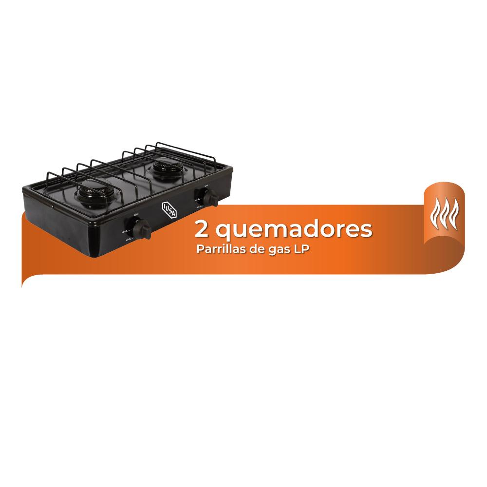 Foto 9 pulgar | Parrilla De Gas Con 2 Quemadores Iusa Negro  Reacondicionado