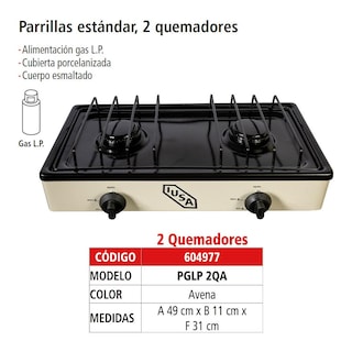 Foto 8 | Parrilla De Gas Con 2 Quemadores Iusa Avena Reacondicionado