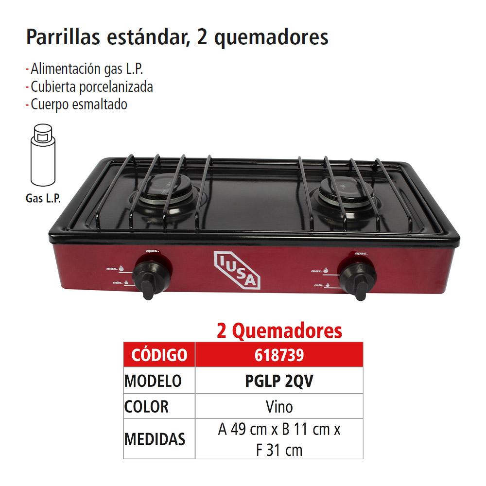 Foto 8 pulgar | Parrila A Gas 2 Quedamores Iusa Caper Vino  Reacondicionado