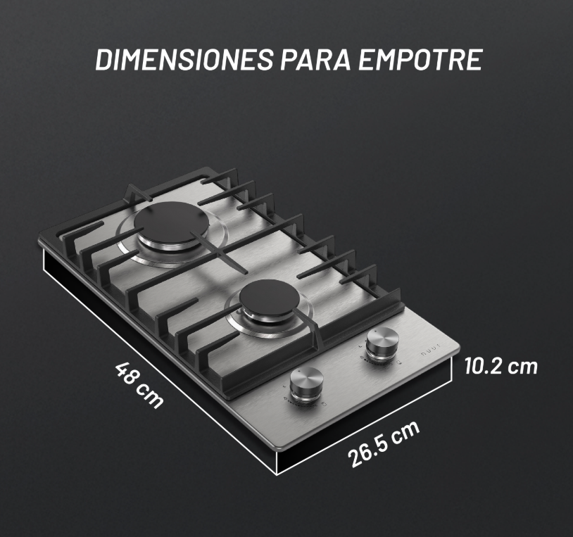 Foto 4 pulgar | Parrilla De Gas De Vacero Inoxidable Con 2 Quemadoresincluye Espreas Para Gas Natural Y Dispositivo De Seguridad
