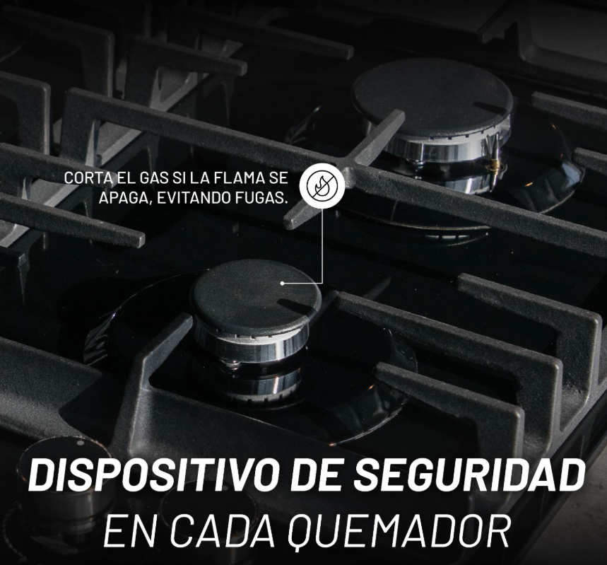 Foto 3 pulgar | Parrilla De Gas De Vidrio Templado 8mm Con 3 Quemadoresincluye Espreas Para Gas Natural Y Dispositivo De Seguridad