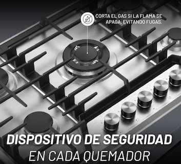Foto 2 | Parrilla De Gas De Acero Inoxidable Con 5 Quemadores Incluye Espreas Para Gas Natural Y Dispositivo De Seguridad