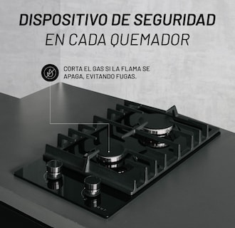Foto 2 | Parrilla De Gas De Vidrio Templado 6mm Con 2 Quemadores Incluye Espreas Para Gas Natural Y Dispositivo De Seguridad