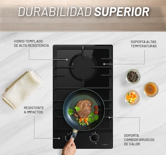 Foto 3 | Parrilla De Gas De Vidrio Templado 6mm Con 2 Quemadores Incluye Espreas Para Gas Natural Y Dispositivo De Seguridad
