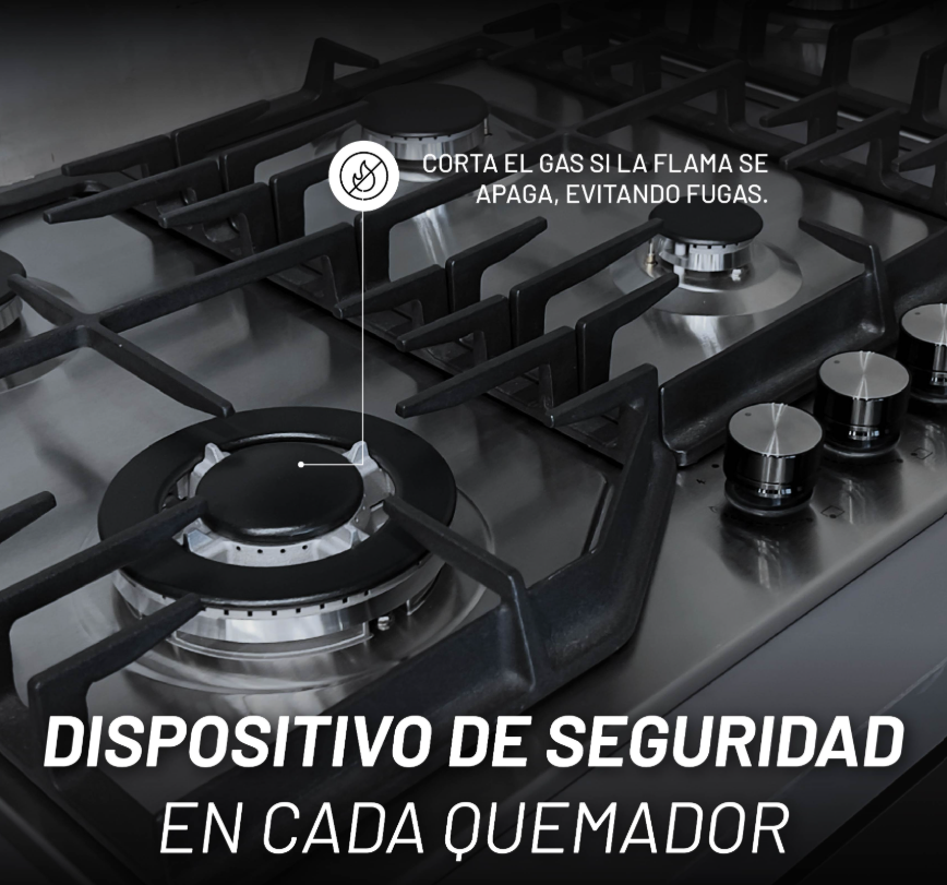 Foto 3 pulgar | Parrilla De Gas De Acero Inoxidable Con 4 Quemadores Incluye Espreas Para Gas Natural Y Dispositivo De Seguridad