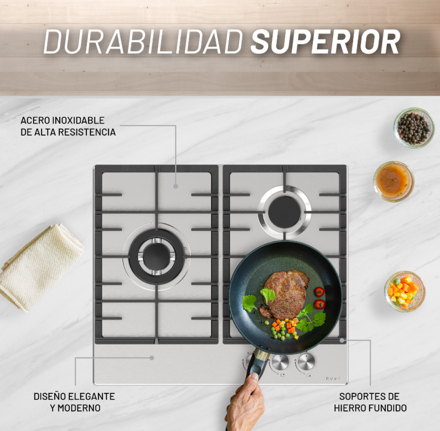 Foto 3 | Nuur Parrilla A Gas 3 Quemadores Ai Parga3ai