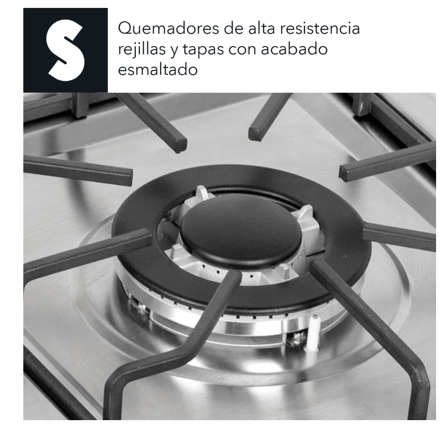 Foto 4 | Parrilla Empotrable 51 cm de Gas color Gris
