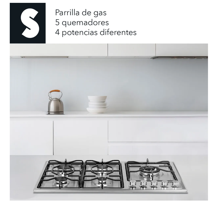 Foto 5 | Parrilla Empotrable 51 cm de Gas color Gris