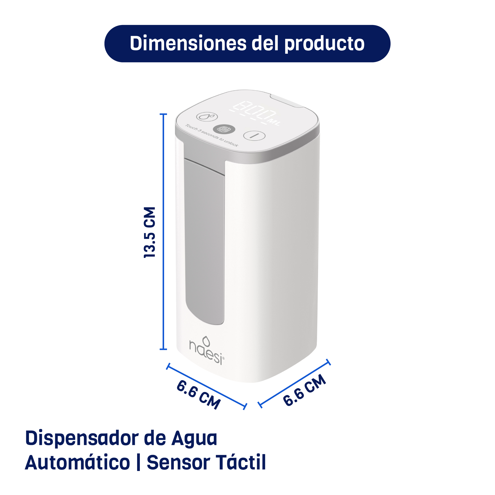 Foto 5 pulgar | Tetera Eléctrica Con Infusor 1.7 Litros De Vidrio Templado Con Luz Led + Dispensador De Agua Inteligente Naesi