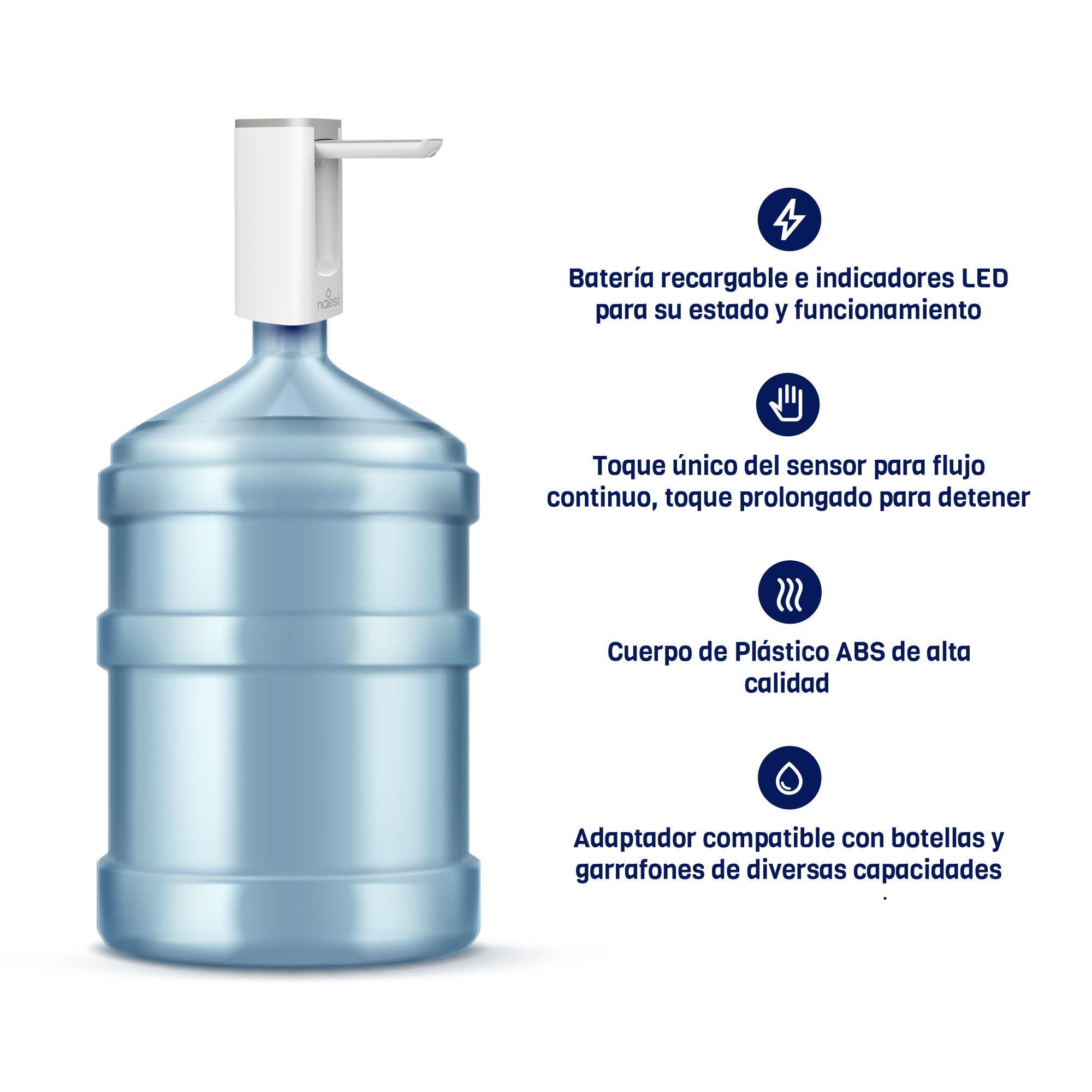 Foto 7 pulgar | Tetera Eléctrica Con Infusor 1.7 Litros De Vidrio Templado Con Luz Led + Dispensador De Agua Inteligente Naesi