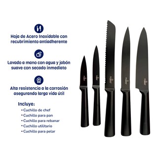 Foto 7 | Combo Naesi 3 En 1: Parrillero Cuchillos Y Salero Eléctrico