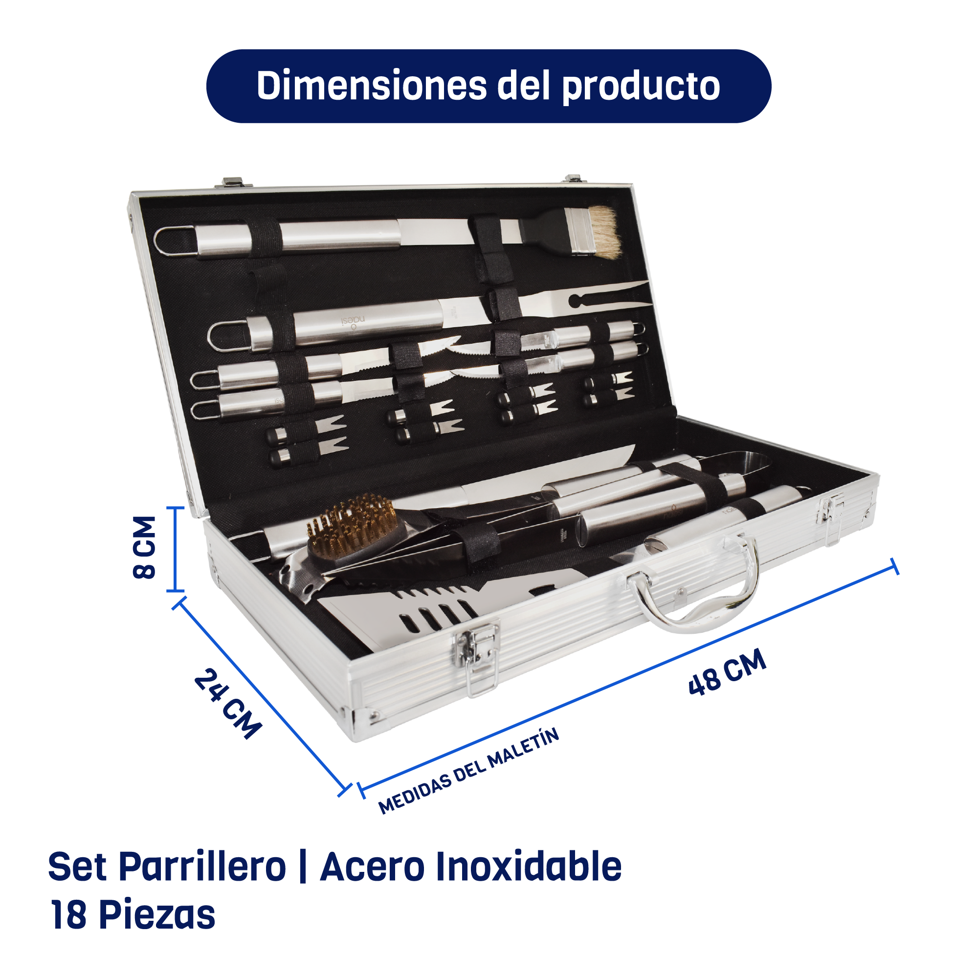 Foto 4 pulgar | Combo Parrillero + Sartenes De Hierro Fundido Naesi
