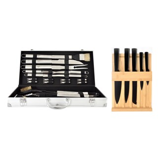 Foto 1 | Combo Parrillero Pro + Juego De Cuchillos Naesi