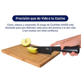 Foto 4 | Combo Parrillero Pro + Juego De Cuchillos Naesi