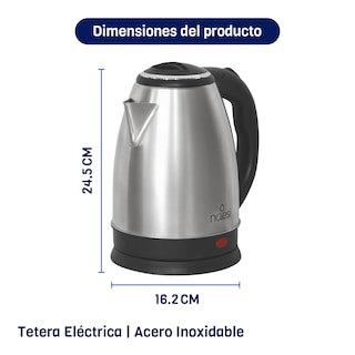 Foto 3 | Tetera Eléctrica 1.8 Litros Acero Inoxidable + Dispensador De Agua Inteligente Naesi