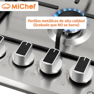 Foto 4 | Parrilla A Gas 4 Quemadores Sencilla Michef Color Acero De 60 Cm