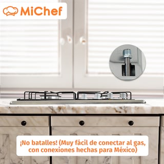 Foto 5 | Parrilla A Gas 4 Quemadores Sencilla Michef Color Acero De 60 Cm