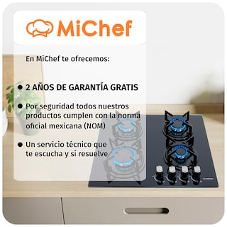 Foto 7 | Parrilla A Gas 4 Quemadores Sencilla Michef Color Acero De 60 Cm