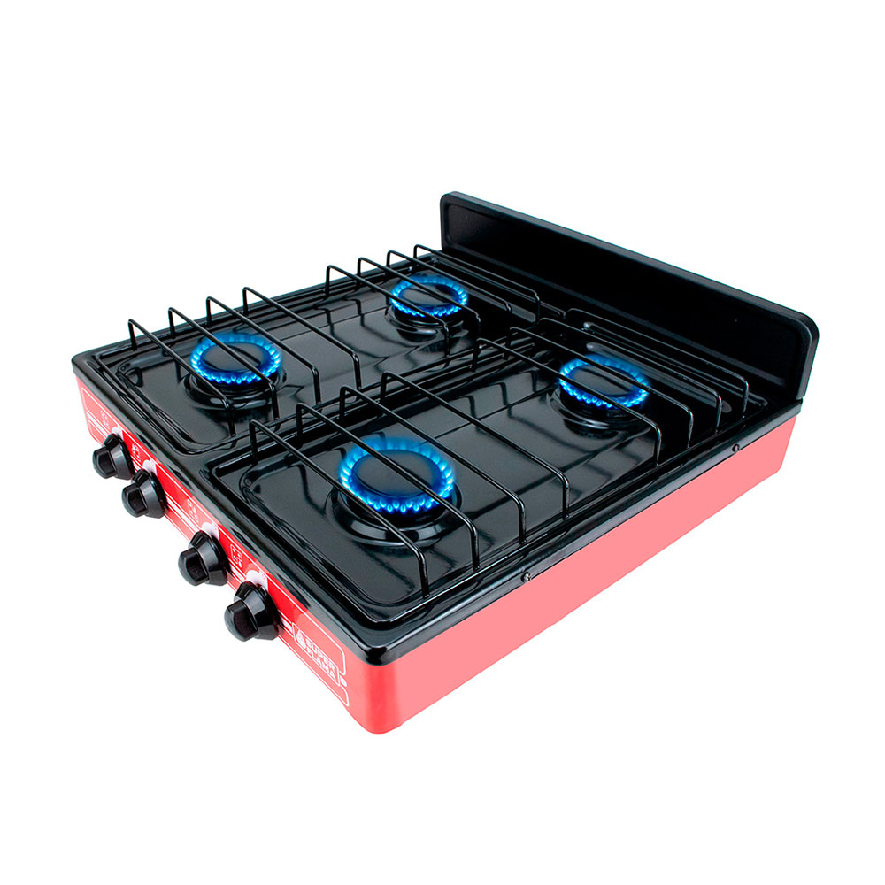 Foto 4 pulgar | Combo Super Flama Parrilla De Gas Lp De 4 Quemadores Con Tanque De Gas 10 Kg Y Kit De Instalación