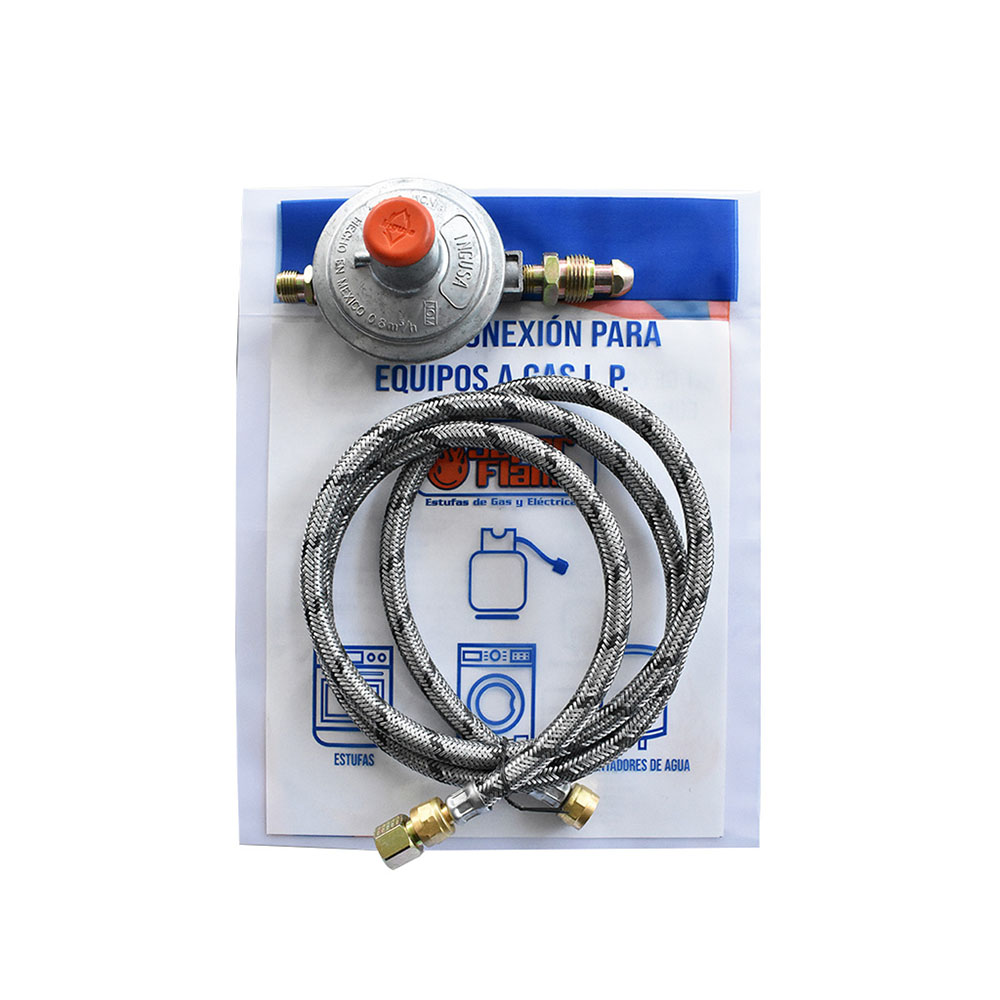 Foto 5 | Combo Super Flama Parrilla De Gas Lp De 4 Quemadores Con Tanque De Gas 10 Kg Y Kit De Instalación