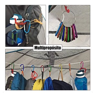 Foto 3 | Kit De 98 Arnés Para Llavero De Aluminio Mosquetón Gancho Eo Safe Imports Esi-14724 Multicolor
