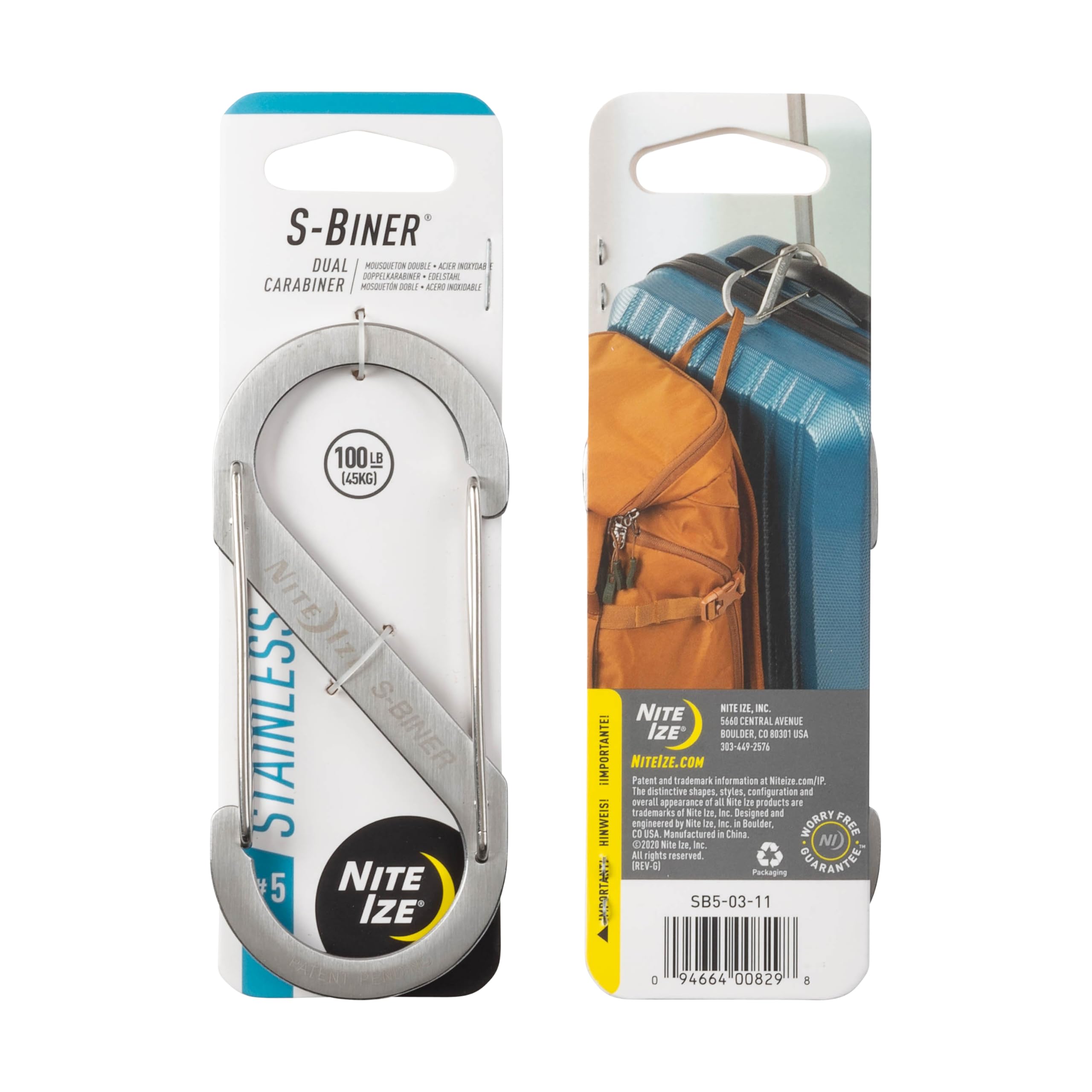 Foto 7 pulgar | Mosquetón Doble De Acero Inoxidable Carabiner Nite Ize S-biner - Venta Internacional.