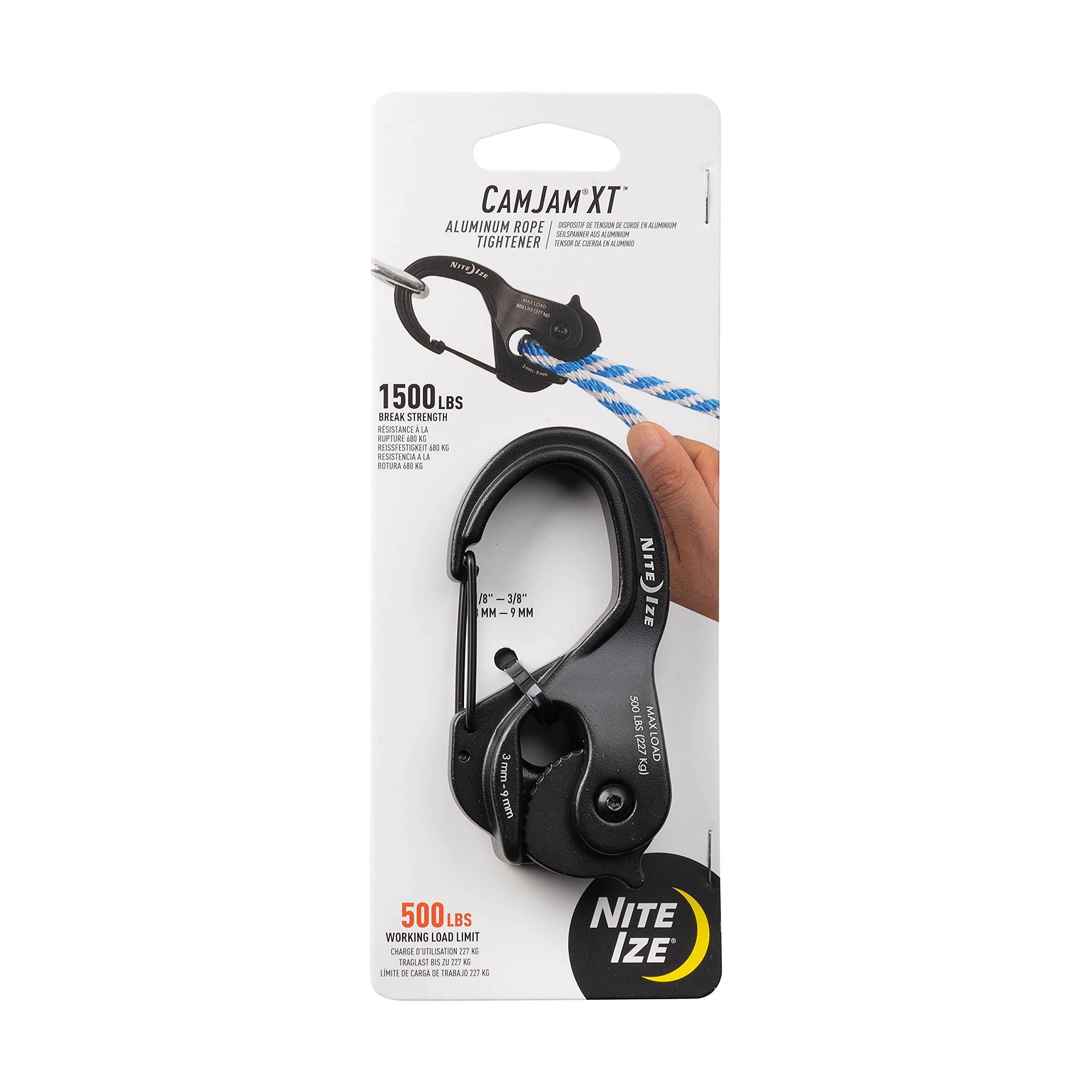 Foto 2 pulgar | Tensor De Cuerda Nite Ize Camjam Xt De Aluminio, Tamaño Grande, Negro - Venta Internacional.