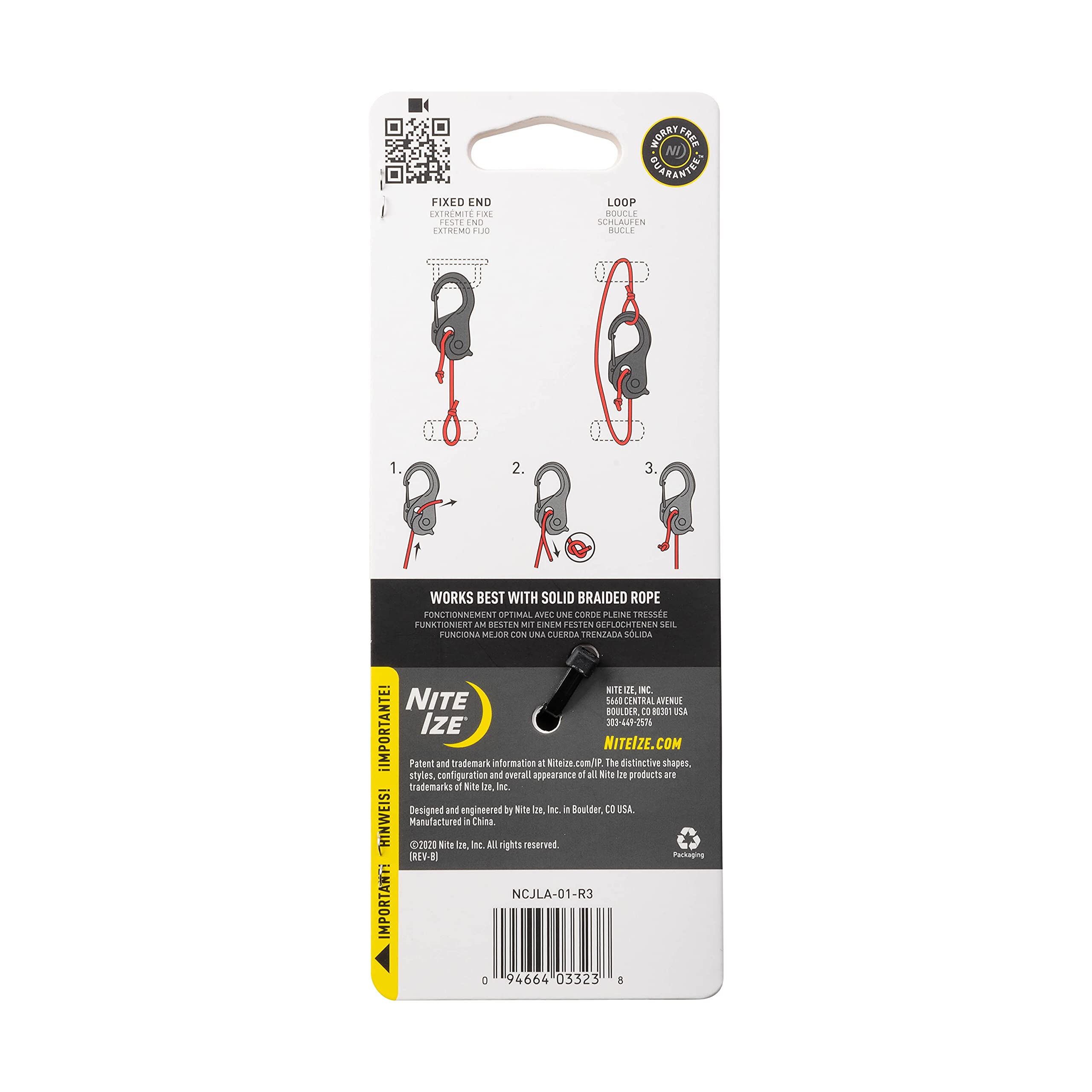 Foto 8 pulgar | Tensor De Cuerda Nite Ize Camjam Xt De Aluminio, Tamaño Grande, Negro - Venta Internacional.