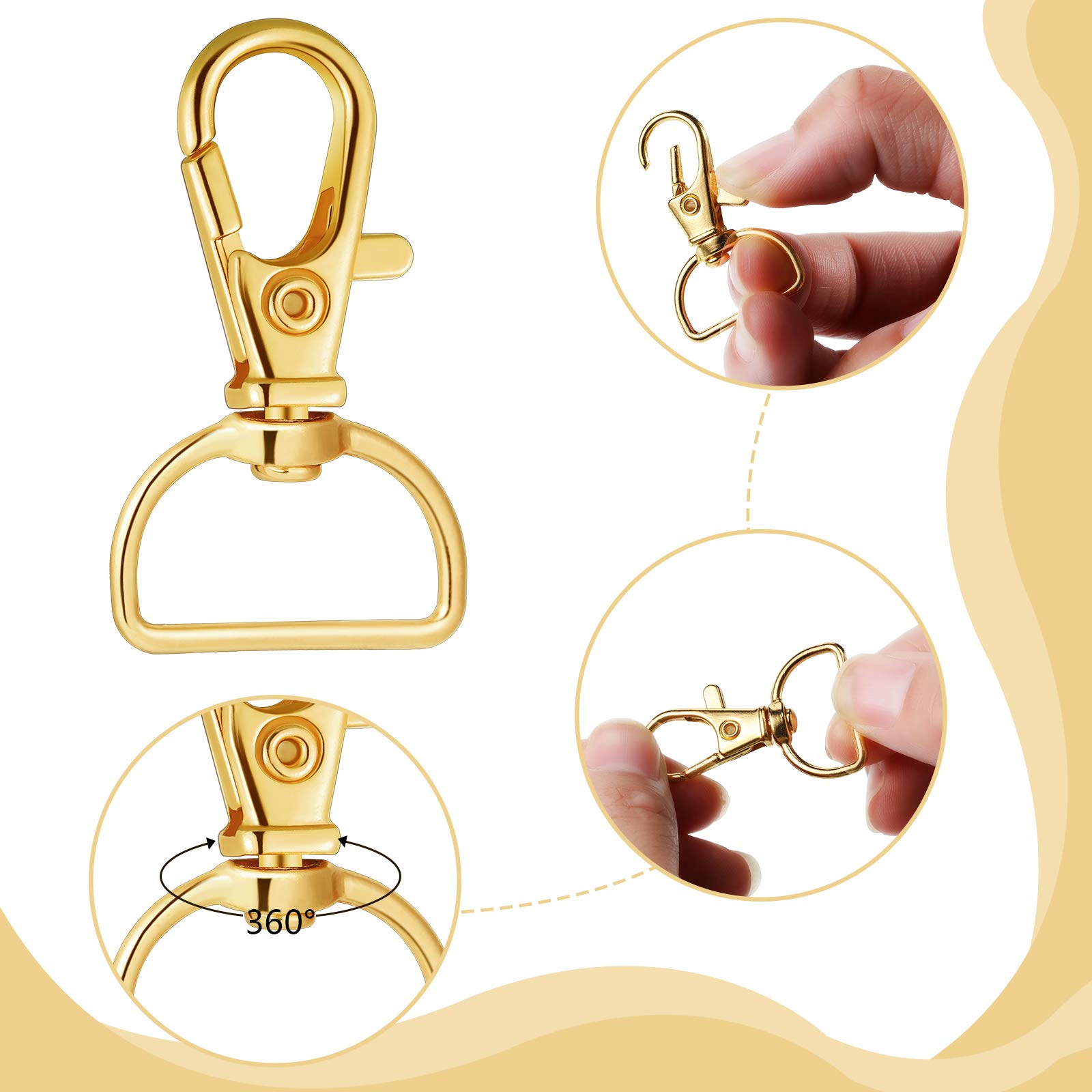 Foto 4 | Juego De Cierres Giratorios Con Anillos En D Y Hebillas Deslizantes, 96 Piezas - Venta Internacional.