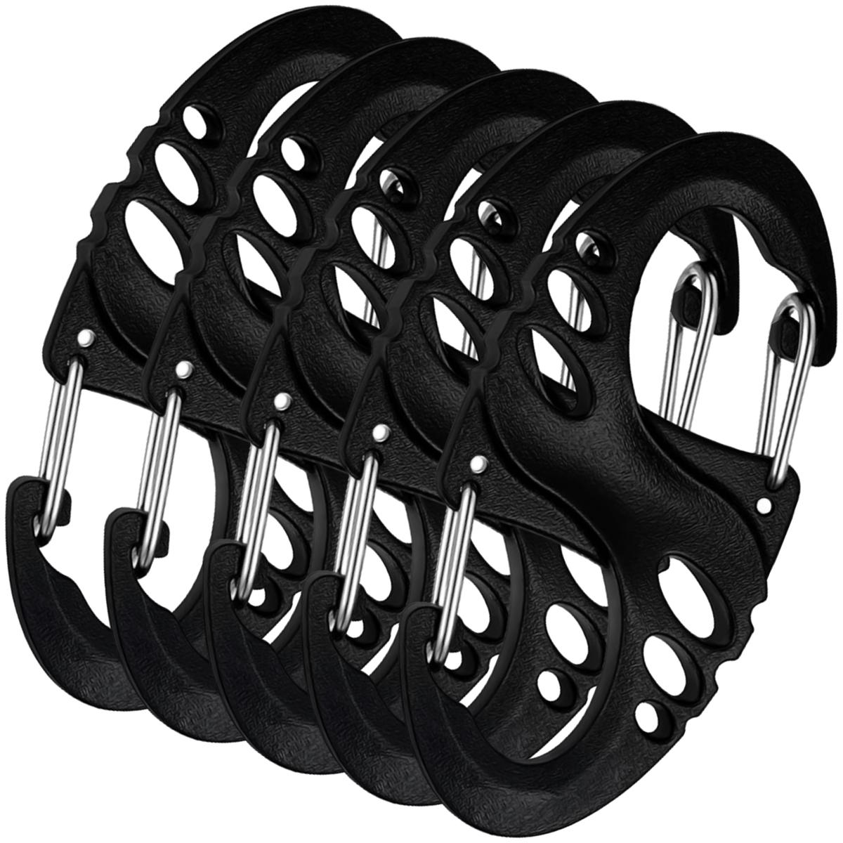 Foto 3 pulgar | Mosquetón Doble Mxhkr-005 5piezas Ventdepot Negro